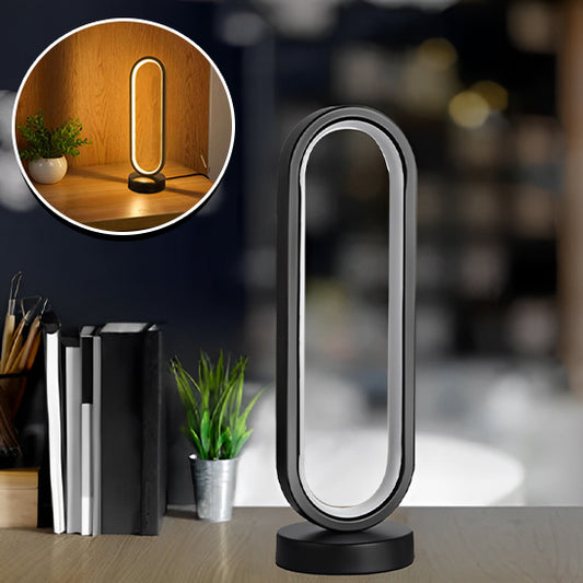 Lampe led de table ovale sur un bureau