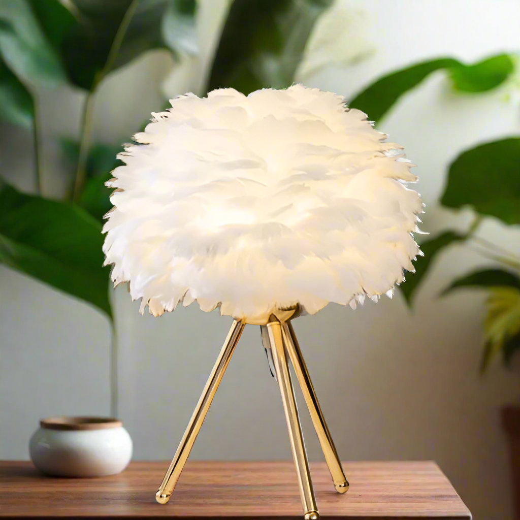Lampe de chevet plumes pour sublimer votre salon 