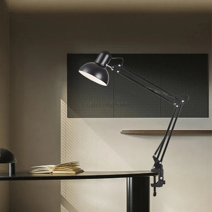Lampe de bureau bras Long pliant allumé et un tableau 