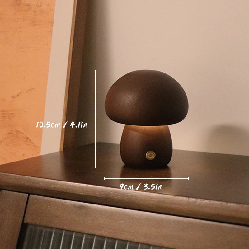 Lampe de chevet LED petit champignon lit et table de chevet 