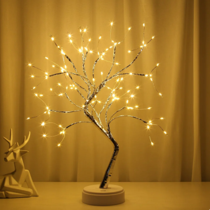  Lampe de chevet arbre féerique et une statue 