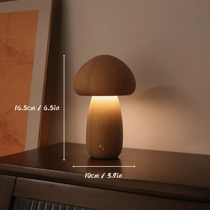  Lampe de chevet LED petit champignon sur table de chevet 