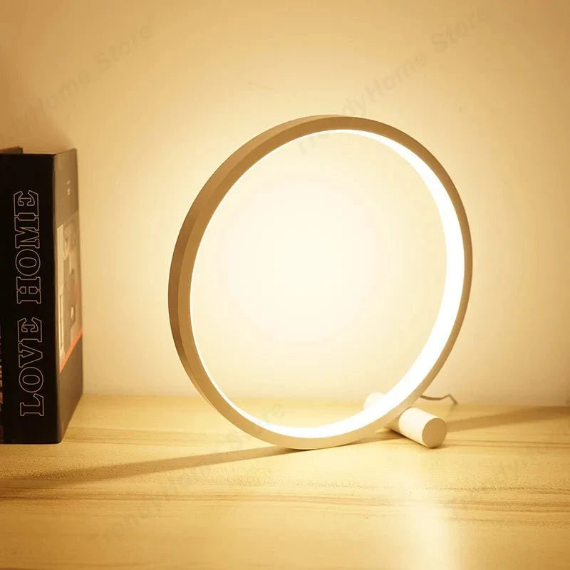 Lampe de chevet circulaire LED des livres 