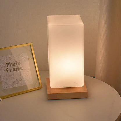  Lampe de chevet en verre et cadre de photo 