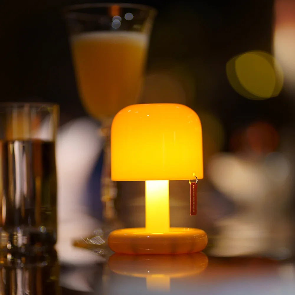 Lampe de chevet miniature coucher de soleil un verre de vin et de jus 