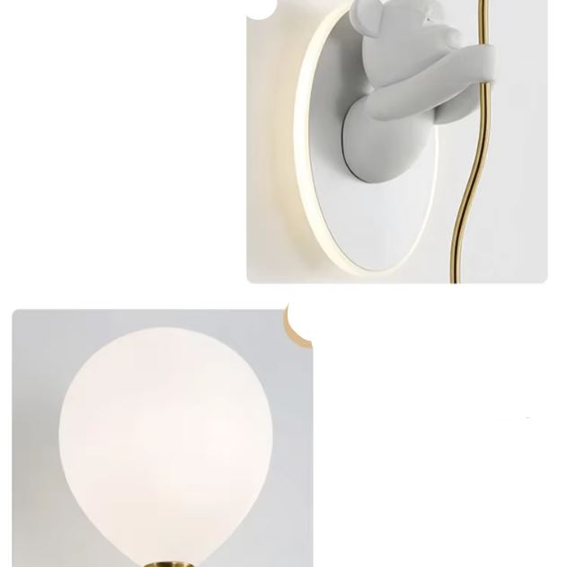 Lampe de chevet murale ourson blanc et abat-jour blanche 