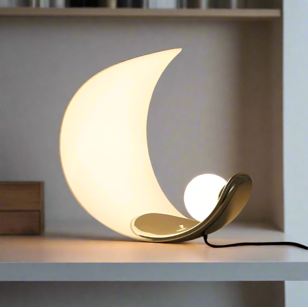 Lampe de chevet nordique lune sur bureau 