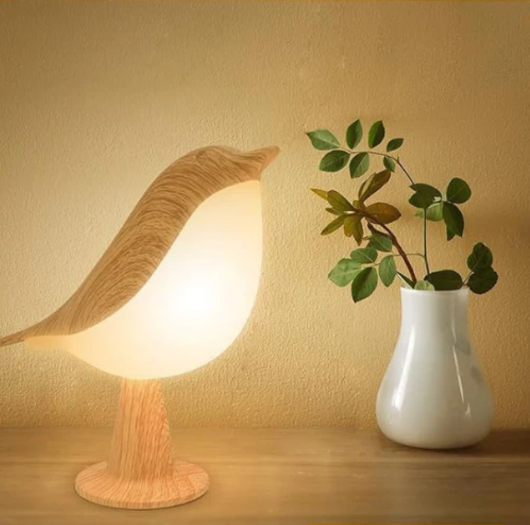 Lampe de chevet originale en forme d’oiseau allumé 