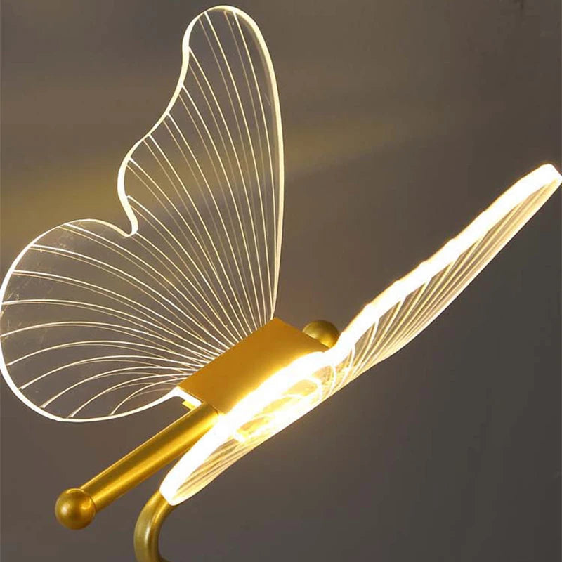 Lampe de chevet papillon led 