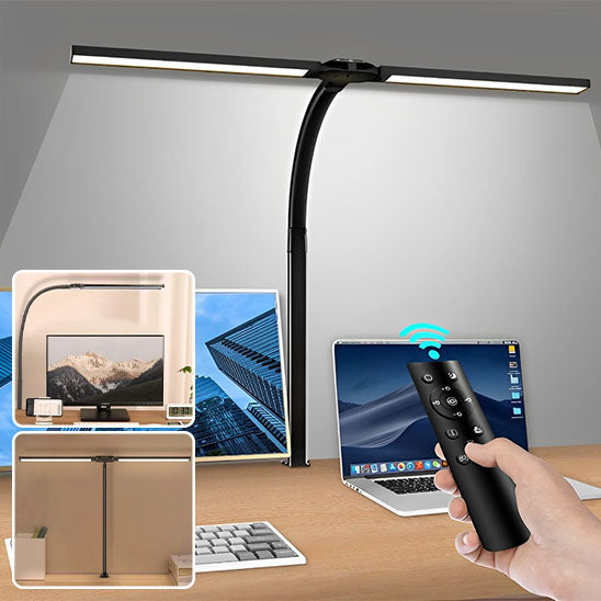 Lampe de table à LED avec pince et télécommande 
