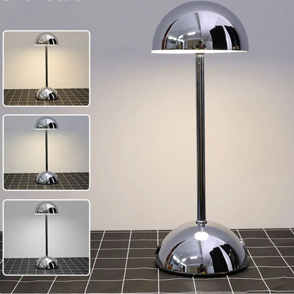  Lampe de table champignon argenté 