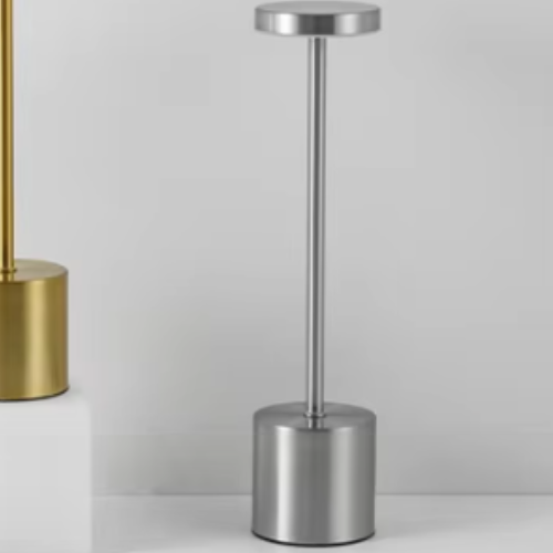 Lampe de table rechargeable argenté 