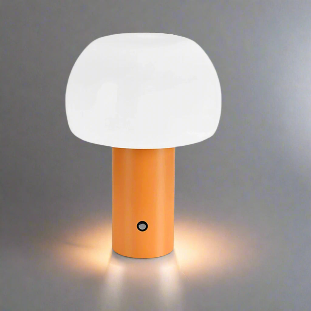 Lampe de table rechargeable décorative orange 