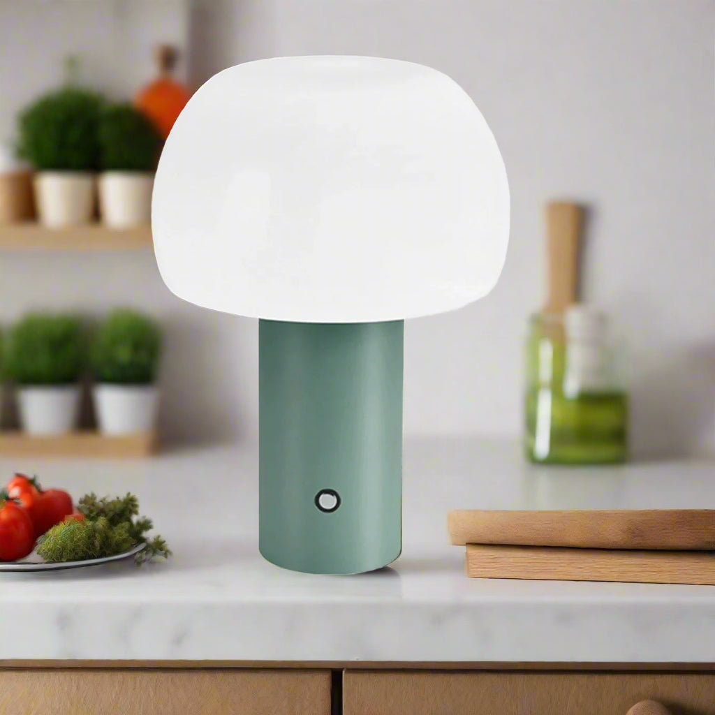 Lampe de table rechargeable décorative verte 