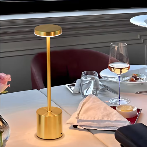 Lampe de table rechargeable doré                          