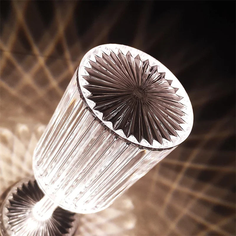 Lampe de table tactile en cristal Lumière blanche   