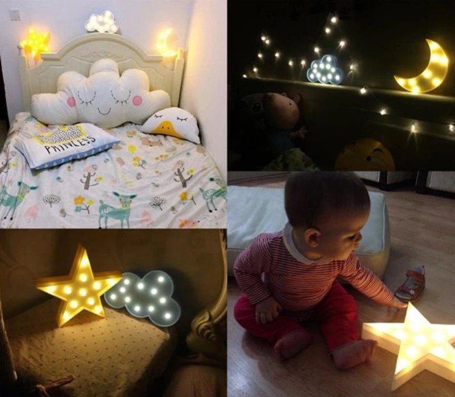 Lampe led 3d un bébé qui joue 
