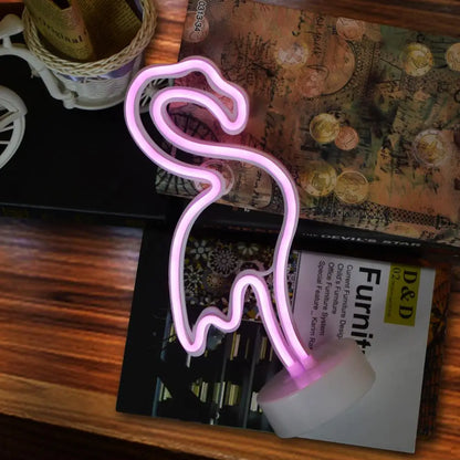 Lampe led rechargeable flamant rose 