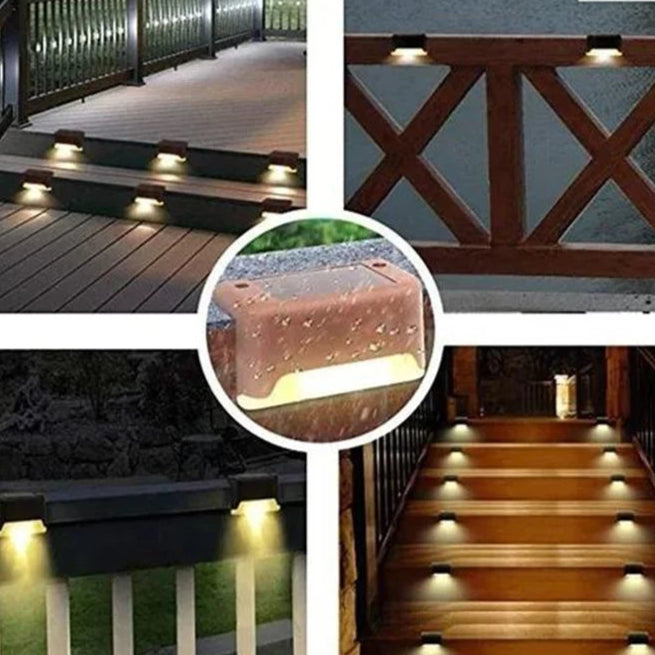 Lampe solaire extérieur à LED pour terrasse escaliers bordure 
