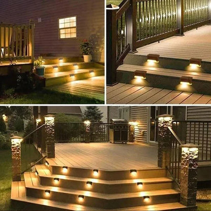 Lampe solaire extérieur à LED pour terrasse et escaliers 