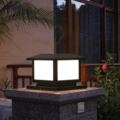 Lampe solaire extérieur devant un rosier 