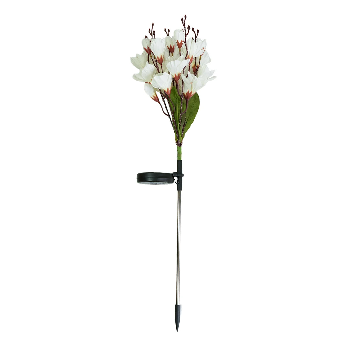 Lampe solaire extérieur fleur de Magnolia avec tige d'installation 
