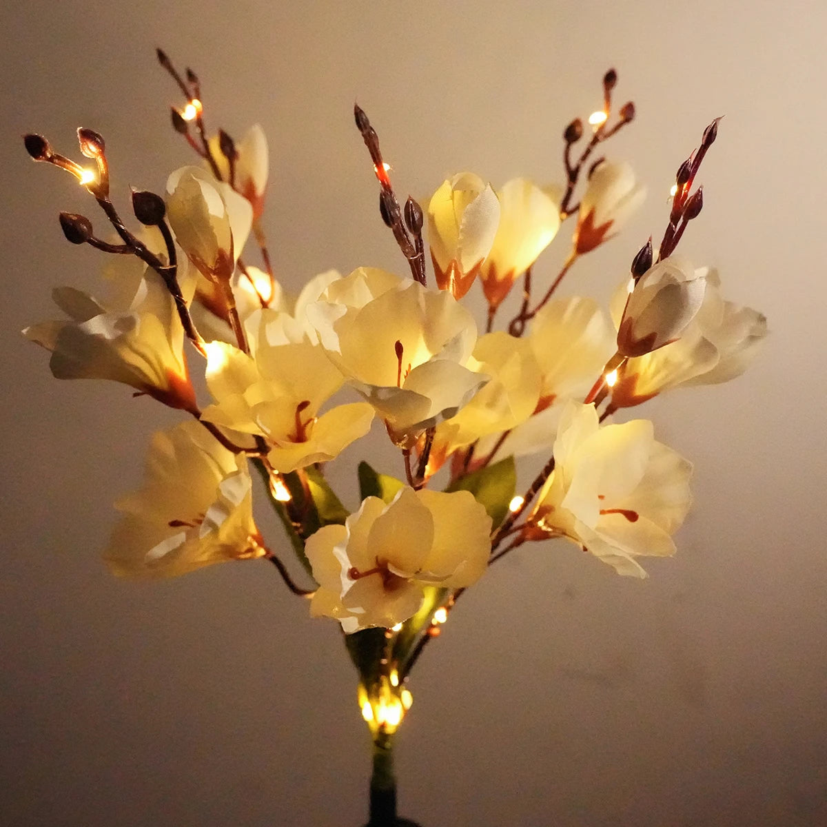 lampe solaire extérieur fleur de Magnolia 