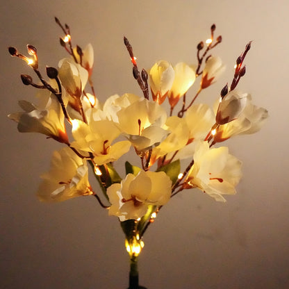 lampe solaire extérieur fleur de Magnolia 