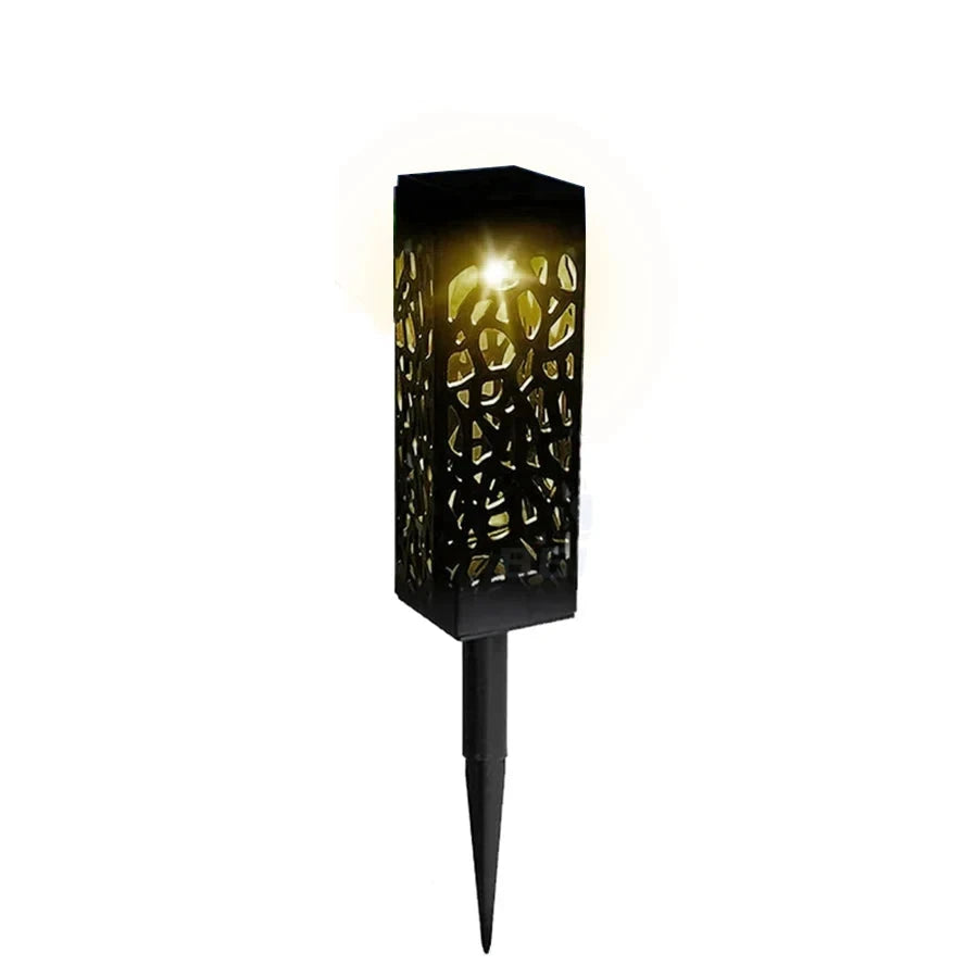 Lampe solaire extérieur lumière chaude allumé