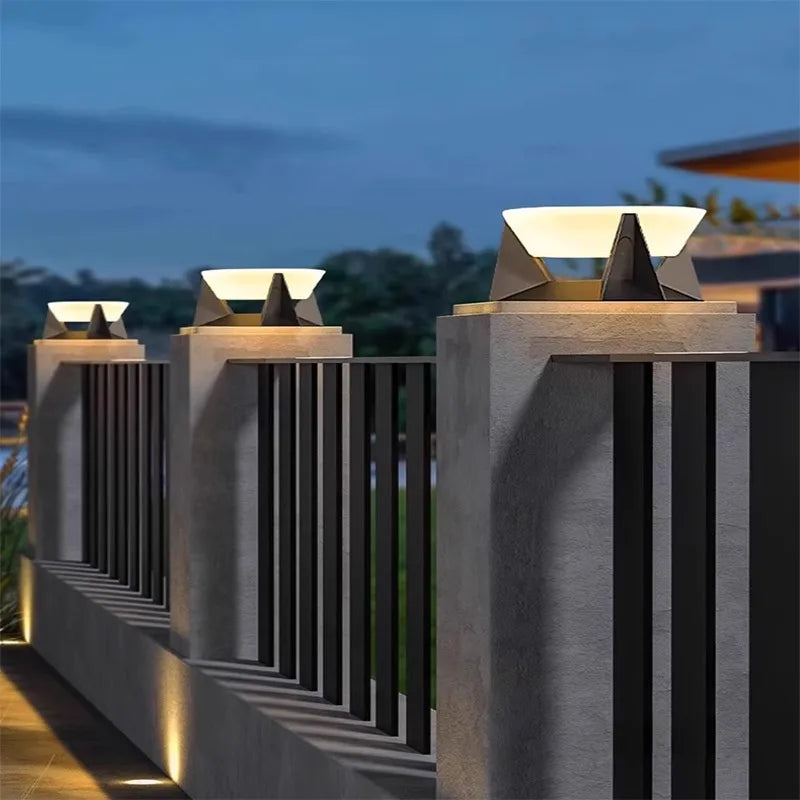 Lampe solaire extérieur sur terrasse 