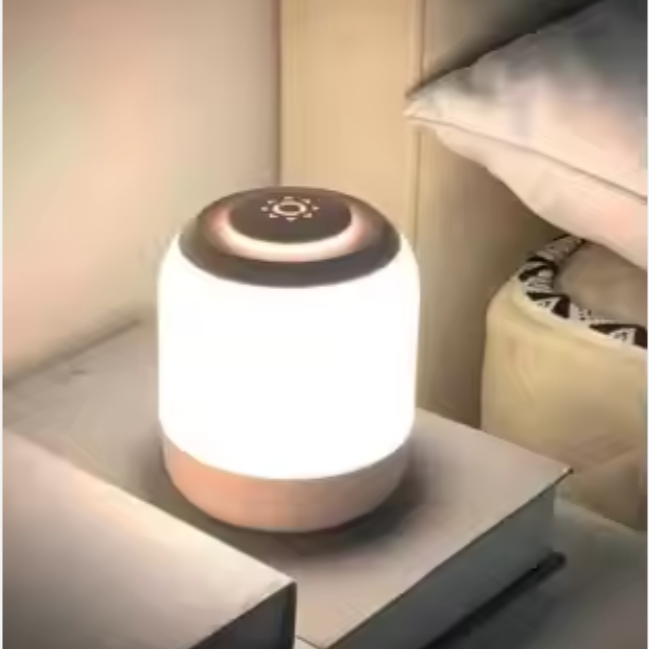  Lampe de chevet tactile et lit 