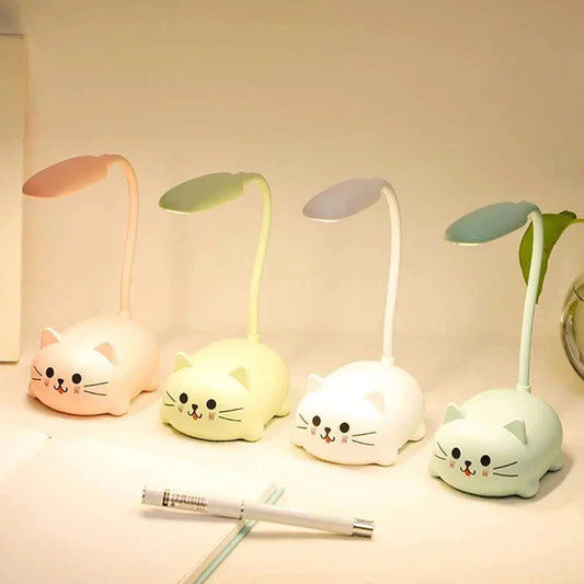  Lampes de bureau chat vert bleu blanc et rose  