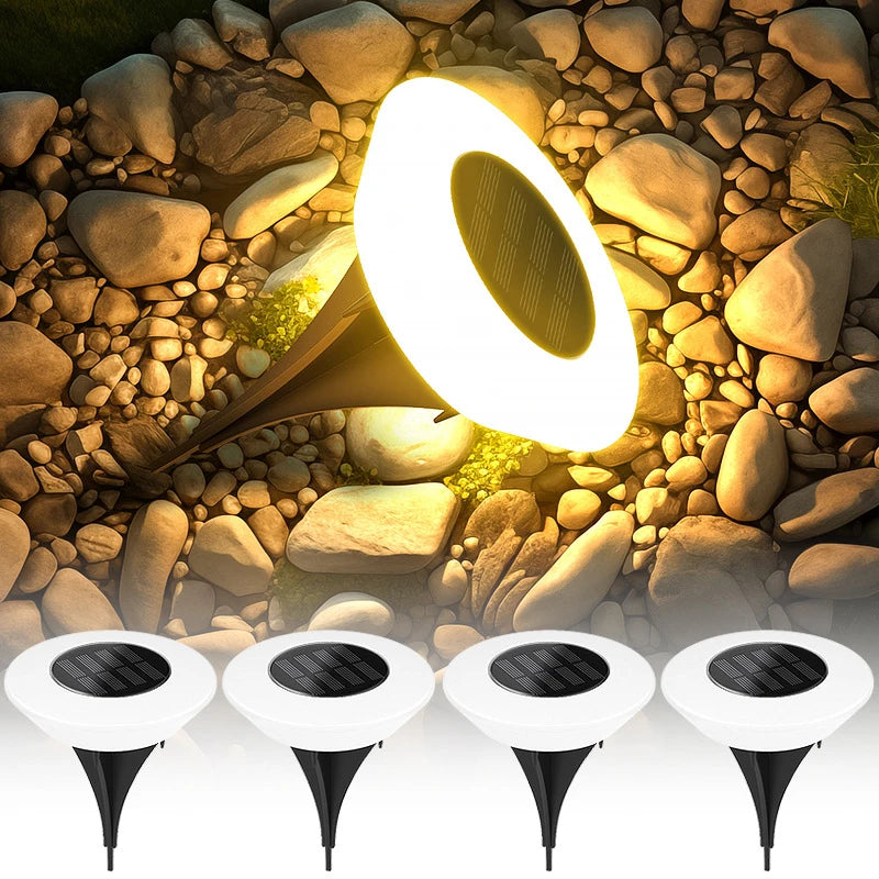 Lampes solaires pour Jardin LED allumé et éteinte 