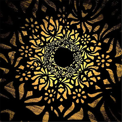 Lanterne solaire reflet avec motif 