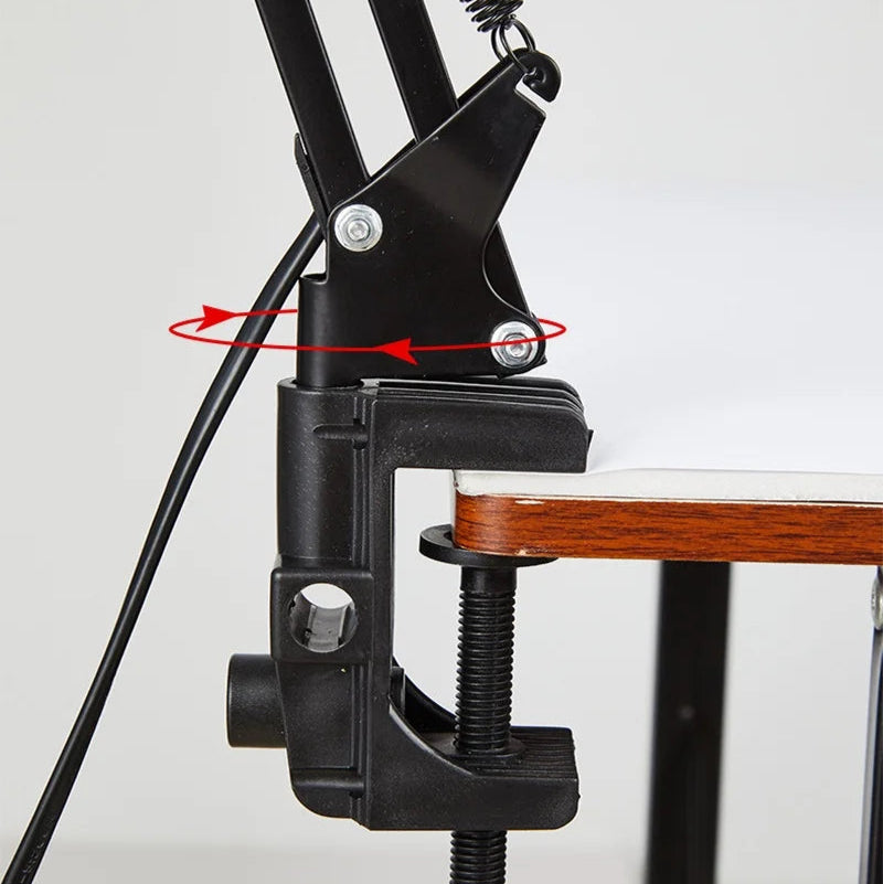 Le fixateur de la lampe de bureau bras Long pliant