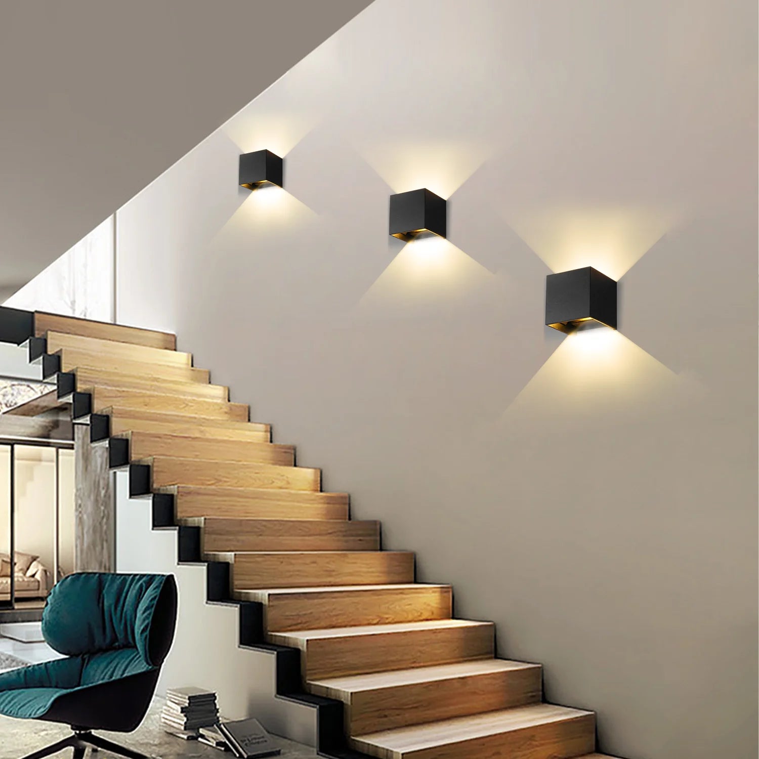 Luminaire extérieur LED moderne escalier 