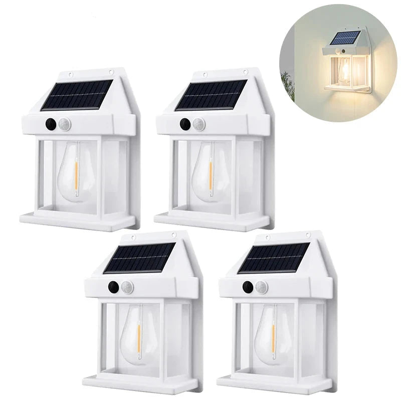 Luminaire extérieur solaire blanc