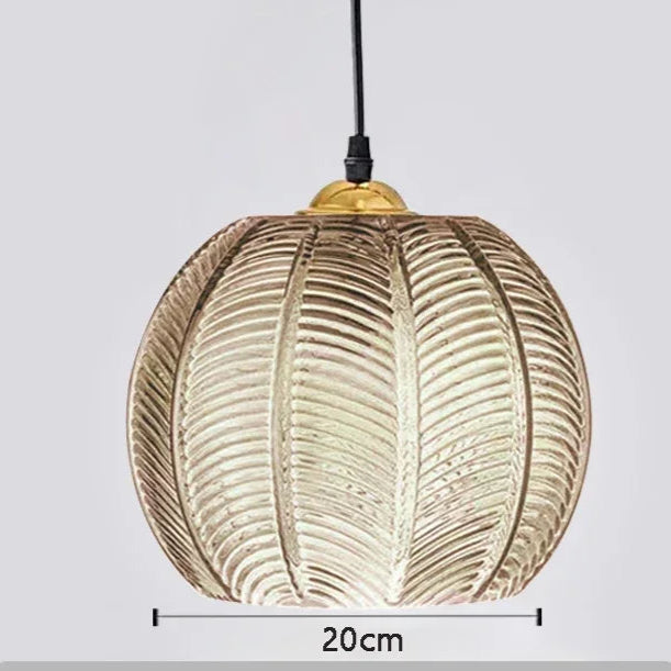Suspension design ambrée de grande dimension 