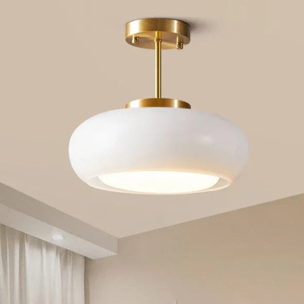 Suspension moderne blanche lumière blanche  