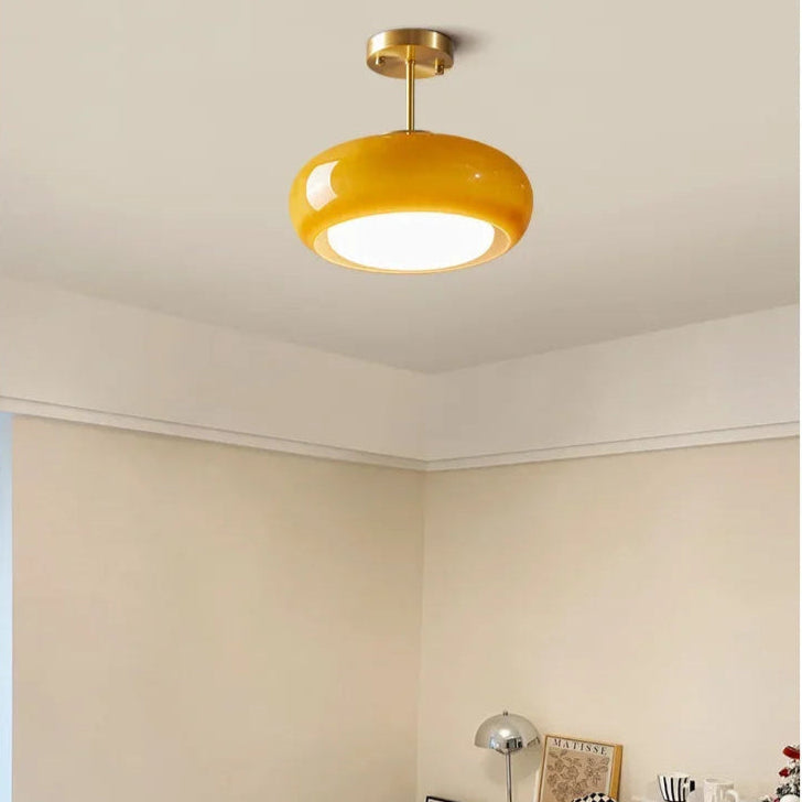 Suspension moderne orange allumé 