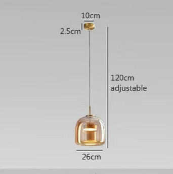 Suspension scandinave en verre de taille moyenne  