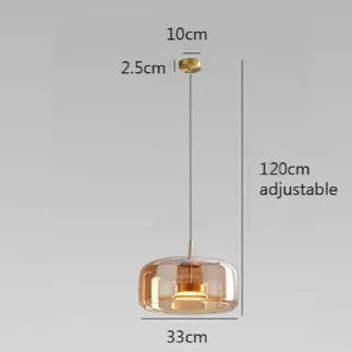 Suspension scandinave en verre grande taille   