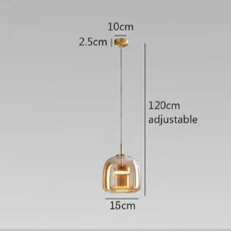 Suspension scandinave en verre petite taille 