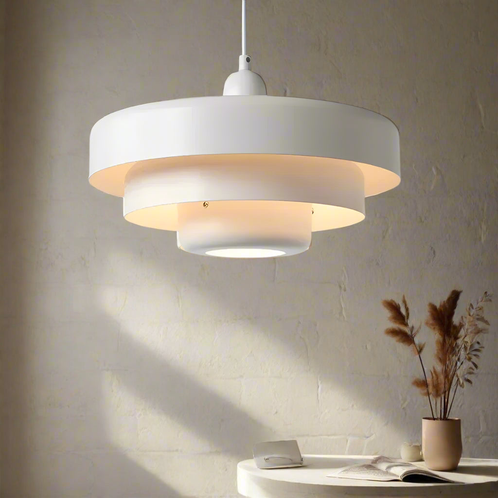 Suspension scandinave trois niveaux blanc 