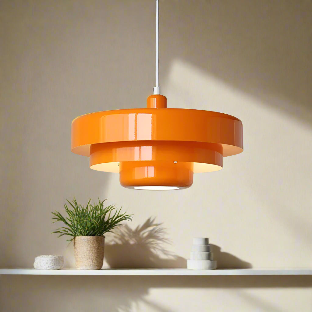 Suspension scandinave trois niveaux orange 