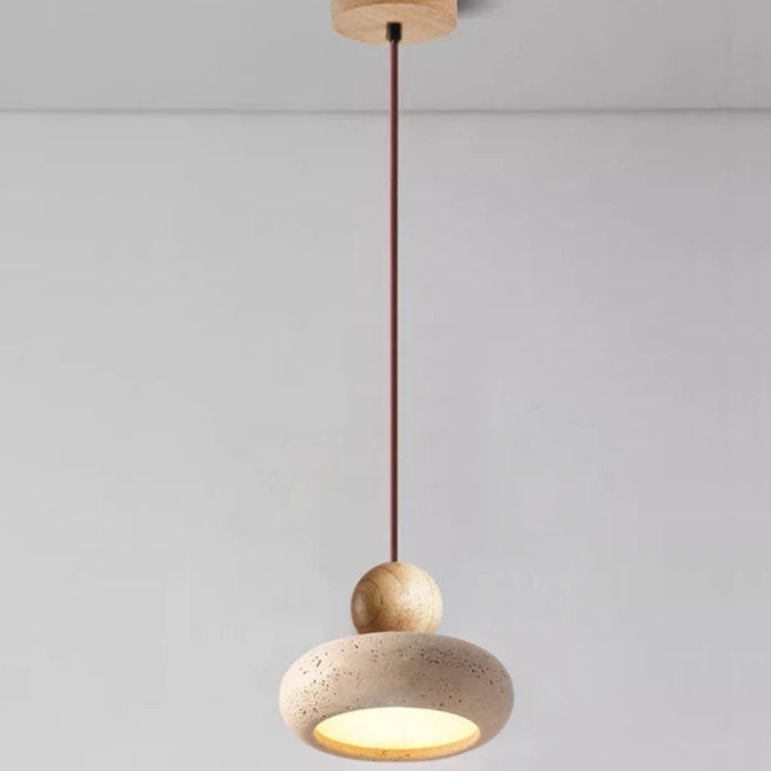  Suspension vintage en pierre beige 