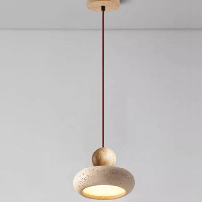  Suspension vintage en pierre beige 