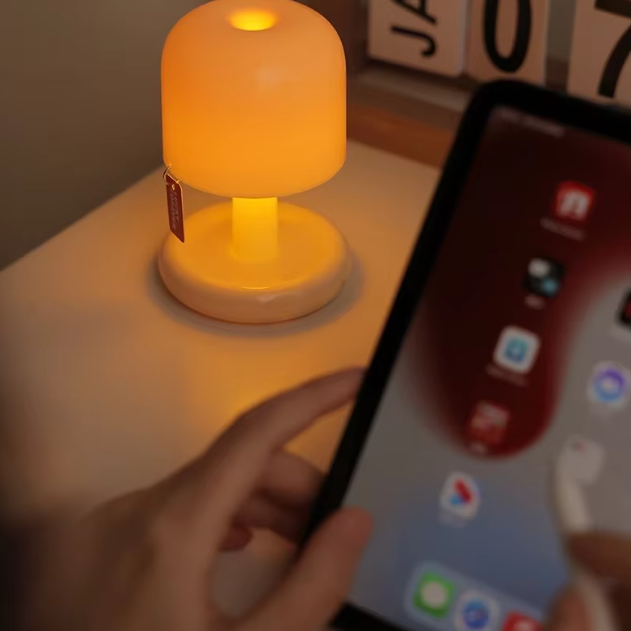 Un portable et lampe de chevet miniature coucher de soleil 