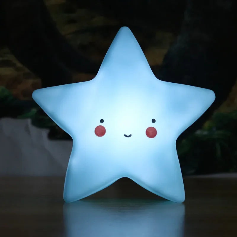 Veilleuse LED étoile bleue 