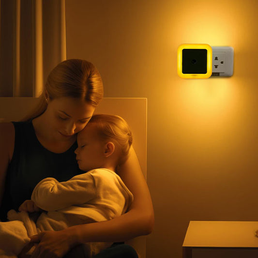 Veilleuse LED une maman qui fait dormir son fils 